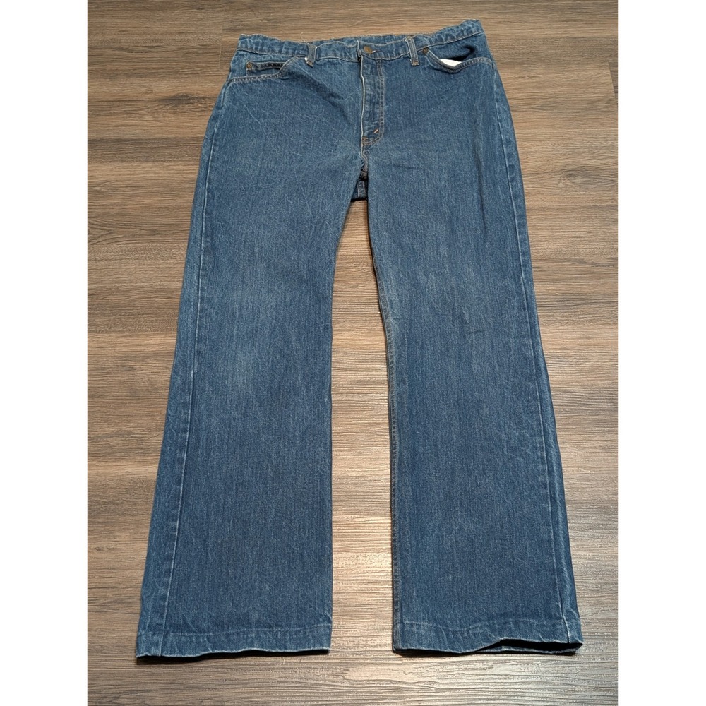 Cowden Jeans Mens Blue Denim Relaxed Fit‎ Straight Leg Pants Made USA 34x29 READ